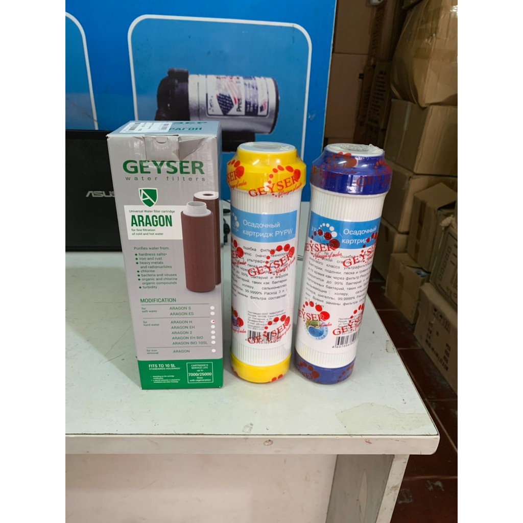 LÕI LỌC NƯỚC ♥️♥️ LÕI LỌC 123 NANO ♥️♥️ BỘ 3 LÕI LỌC NANO GEYSER ♥️♥️ LÕI LỌC NANO GEYSER