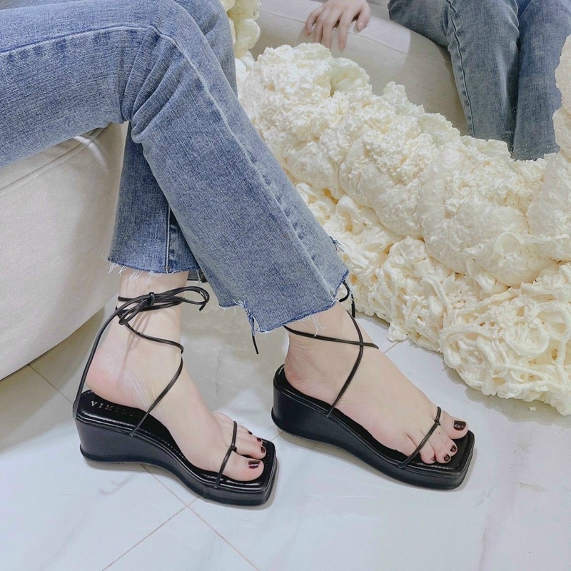 SANDAL XUỒNG 7cm QUAI CỘT DÂY MÙA HÈ 2022