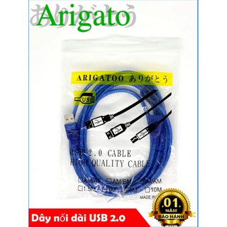 Dây nối dài ,cáp nối dài usb 10m xanh Arigato