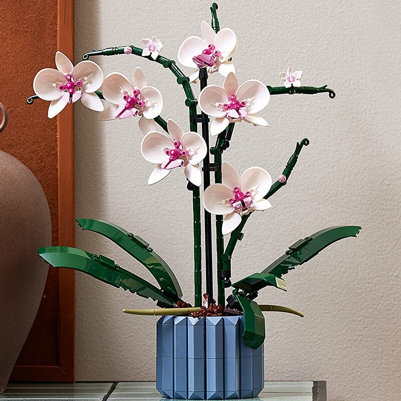 Đồ chơi giáo dục Lắp Ráp mô hình 1031 Hoa phong lan Flower Bouquet Orchid Compatible 10311 Plant Decor