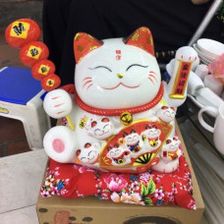 [RẺ NHẤT SHOPEE] Mèo Thần Tài Maneki Nhật Bản, Cao 25cm, Vẫy Tay