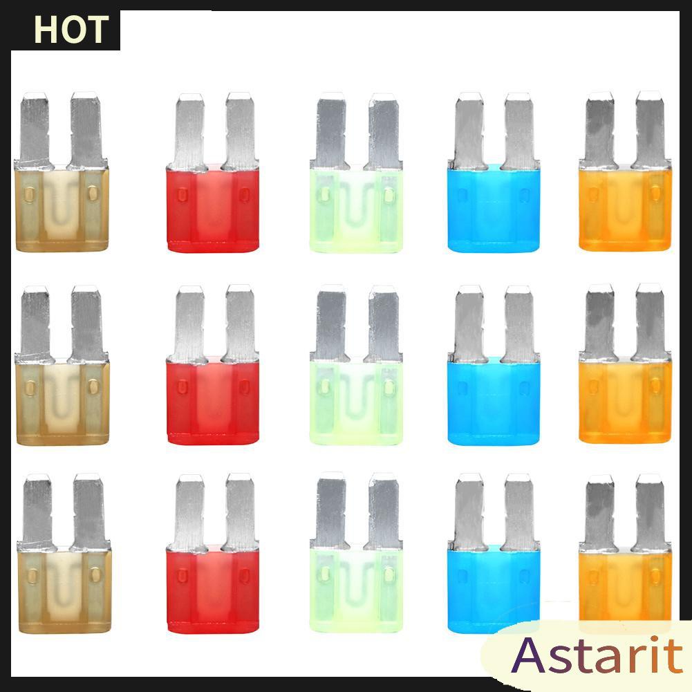 Set 15 cầu chì Micro2 5A 7.5A 10A 15A 20A tiện dụng cho xe hơi