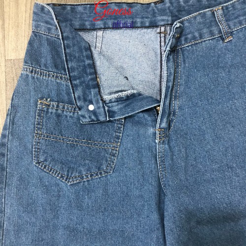 Quần jeans nữ ống rộng cao cấp Goness