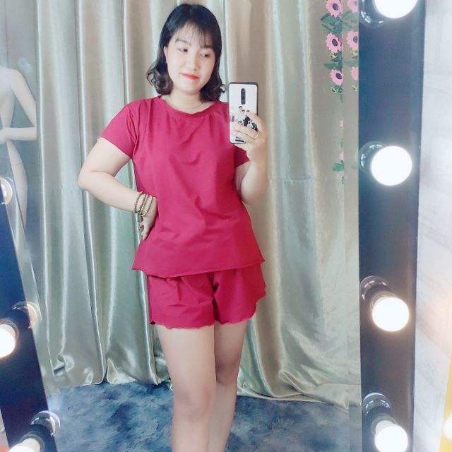 Bộ Đồ Ngủ Bigsize Siêu Xinh Dành Cho Người Từ 55kg-90kg-Hình Thật Shop Chụp