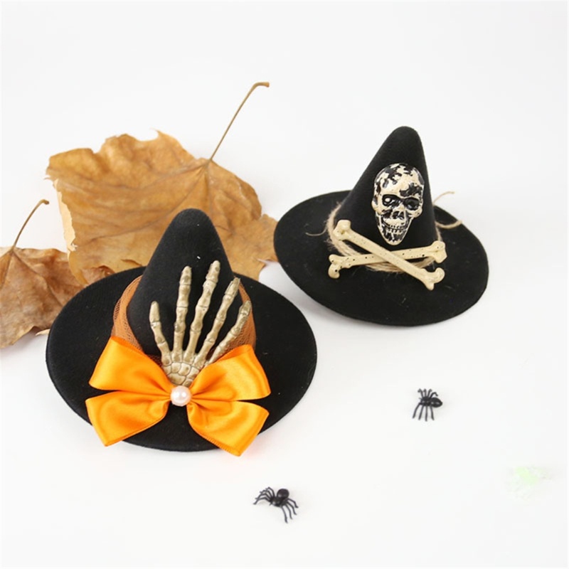 Kẹp Tóc Hình Nón Phù Thủy Hóa Trang Halloween