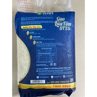 Gạo A An ST25 Lúa Tôm 5kg/ 1 túi
