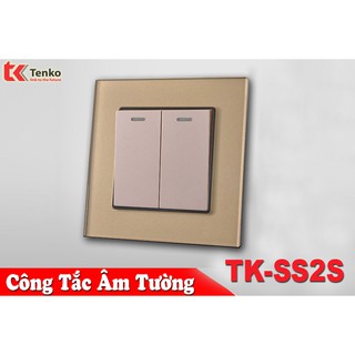 Công Tắc Điện Mặt Kim Ổ Đôi 2 Nút TK-SS2S