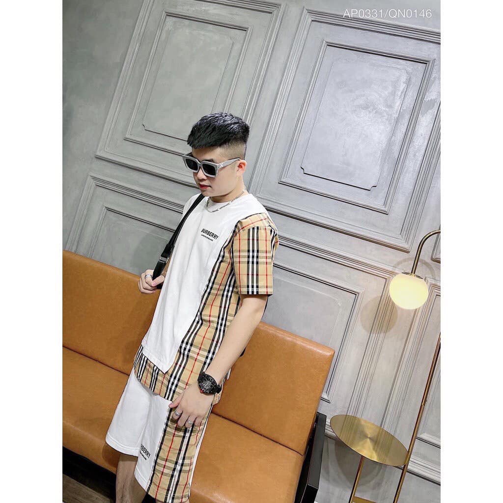 Bộ kẻ Nam B.B có size chất cotton thấm hút mồ hôi, co dãn thoải mái có kiểm tra hàng