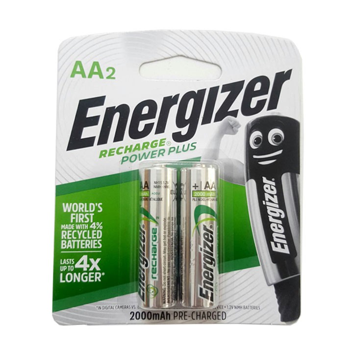 2 vỉ pin sạc AA Energizer 2000mah, pin sạc tiểu AA HR6