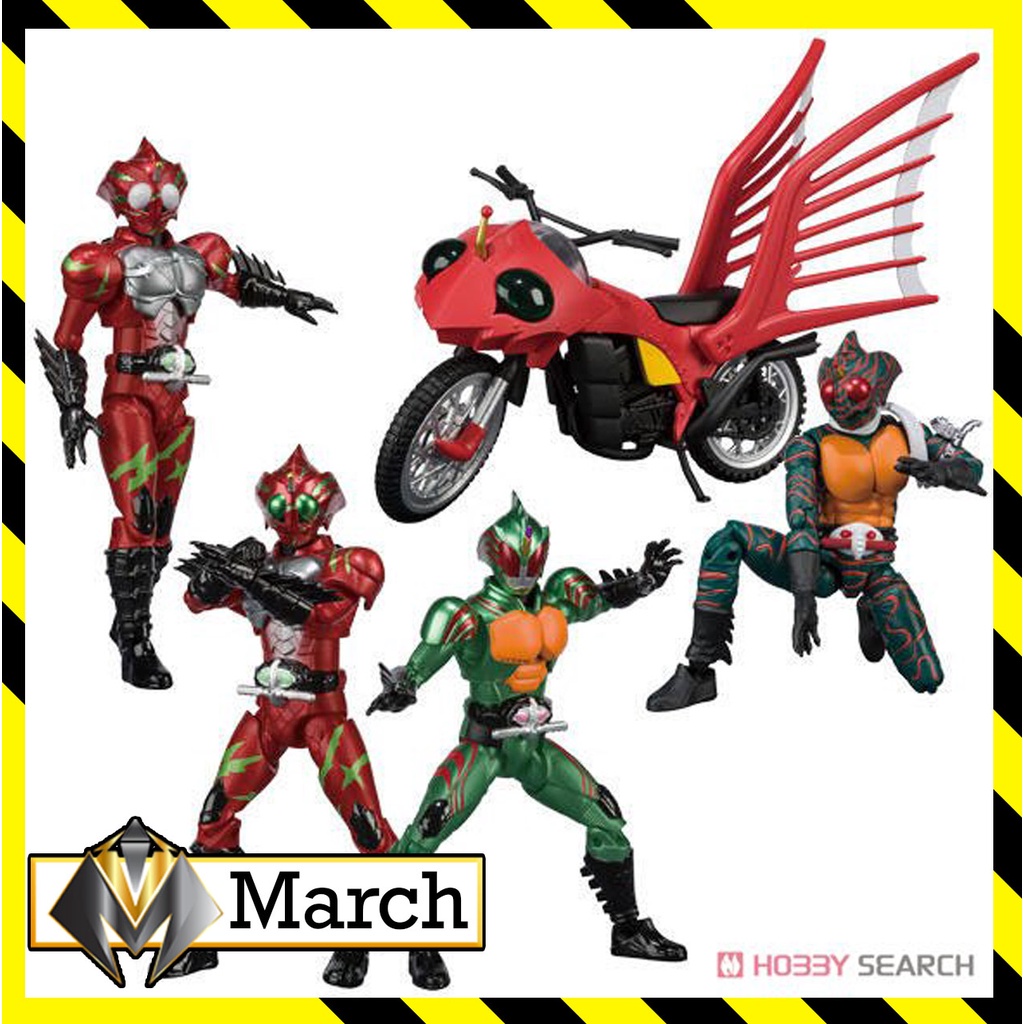Mô hình Shodo Kamen Rider Amazons Alpha, Amazons Omega, Amazon Showa, xe Jungle - SODO
