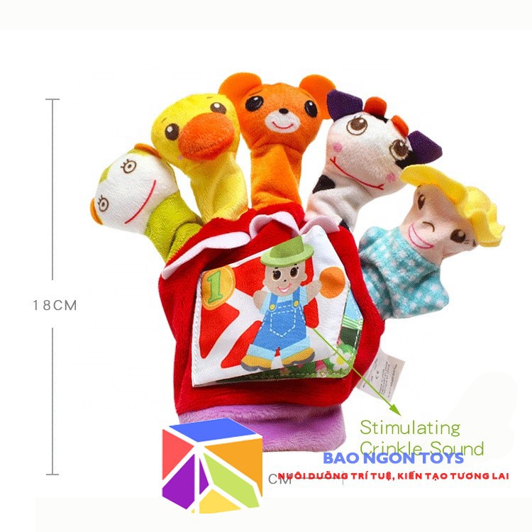 RỐI BÀN TAY ĐỘNG VẬT KỂ CHUYỆN CHO BÉ - BAO NGON TOYS