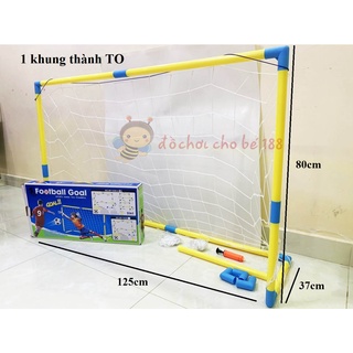 Bộ khung thành bóng đá mini có thể gấp gọn + đồ bơm
