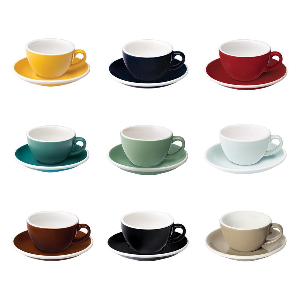 Ly Cà Phê Egg 150ml Flat White Cup &amp; Saucer (Màu Cơ Bản) - Loveramics