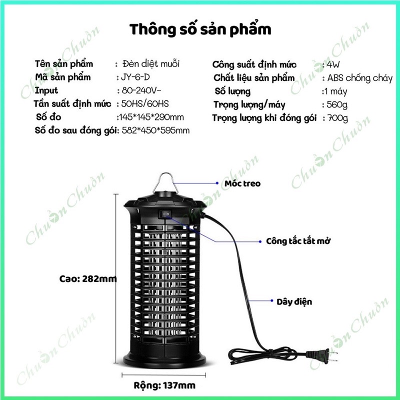 Đèn Bắt Muỗi, Đèn bẫy muỗi, máy diệt muỗi ELECTRIC kiêm đèn ngủ chống lóa mắt Bảo Hành 12 Tháng