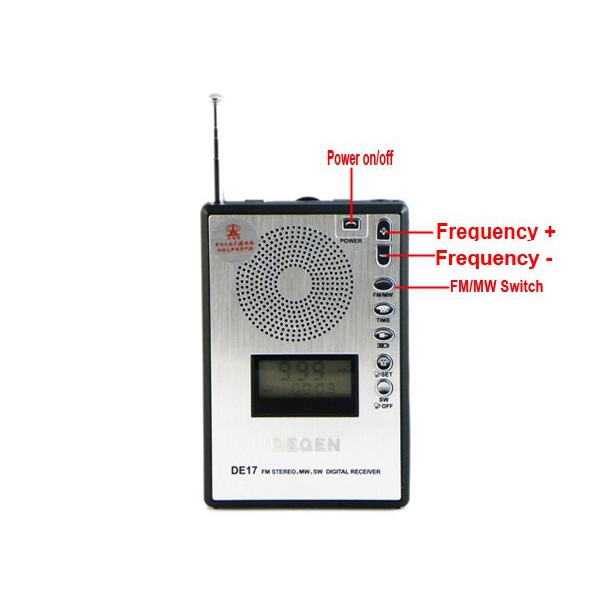 ĐÀI RADIO KỸ THUẬT SỐ MINI DEGEN DE-17 ( digital tuning)