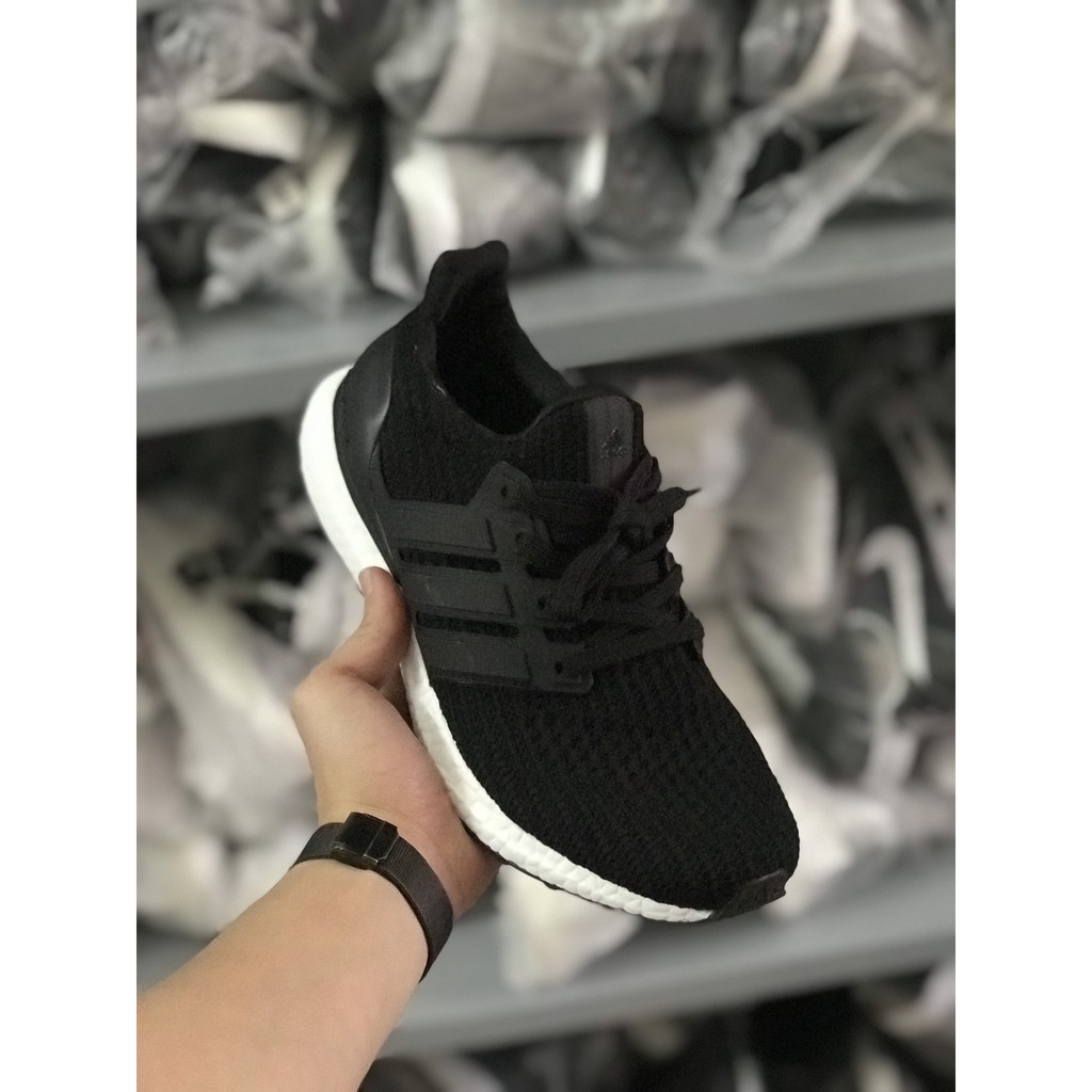 (Ảnh Thật + Freeship) Giày ultra boost đen đế trắng