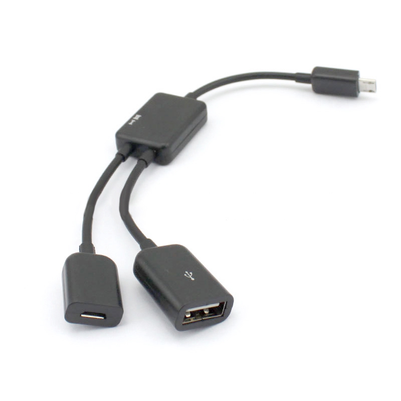 High quality Cellphone Kit Connector For Samsung Galaxy S4/Note8 Micro USB to OTG Hub Power Adapter 20cm Charging Cable