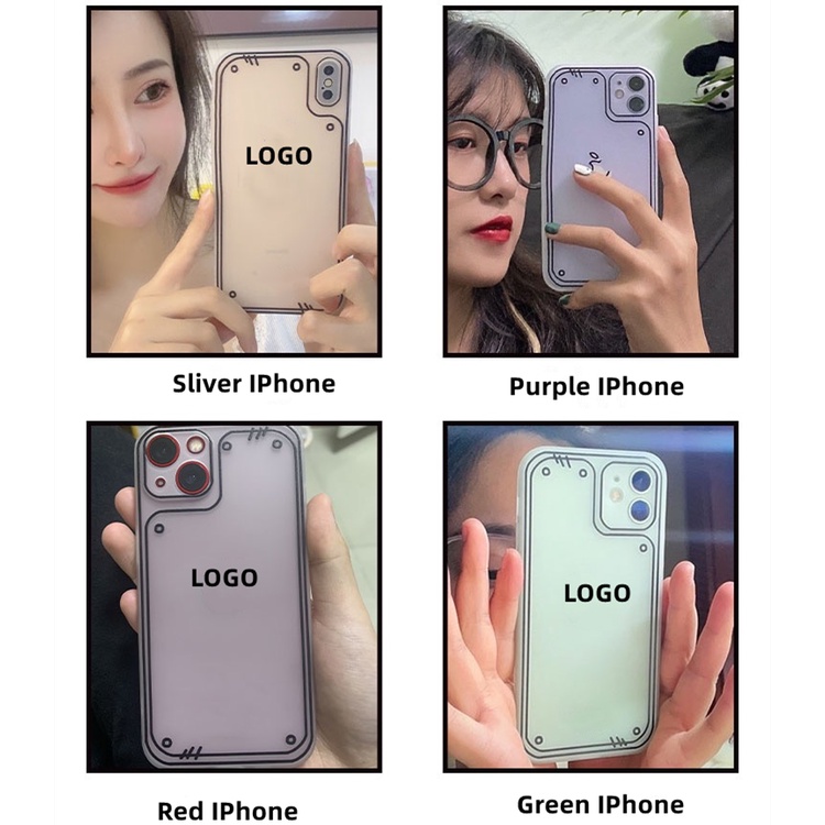 Ốp Điện Thoại Mặt Nhám Trong Suốt Chống Rơi IP11 Cho iPhone 14 Pro Max 13 Pro 12 Pro Max