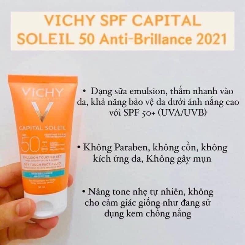 KEM CHỐNG NẮNG VICHY CAPITAL SOLEIL ANTI BRILLANCE SPF 50