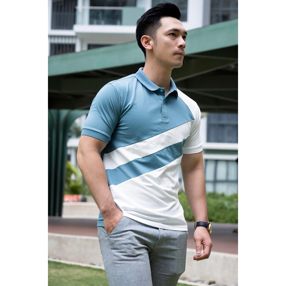 Áo POLO nam phối chéo MASTA vải cá sấu Cotton xuất xịn , chuẩn from - POLOMAN | BigBuy360 - bigbuy360.vn