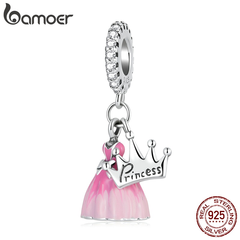 Mặt phụ kiện BAMOER SCC2203 bạc 925 phối hình vương miện