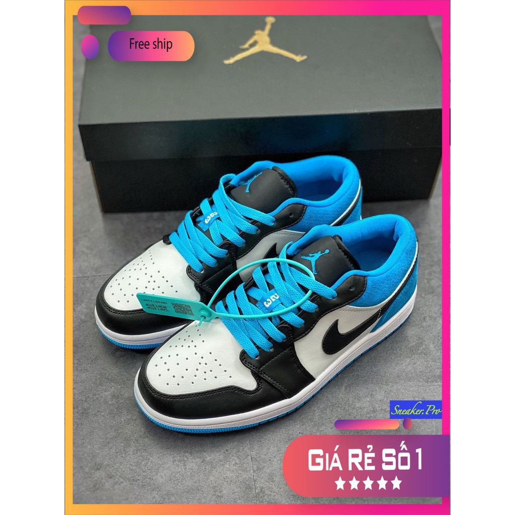 𝐑ẻ 𝐓Ế𝐓 Giày thể thao AIR Jordan 1 Low Laser Blue (GS) siêu đẹp cho nam và nữ siêu đẹp ^ ; ོ , ! ˇ :