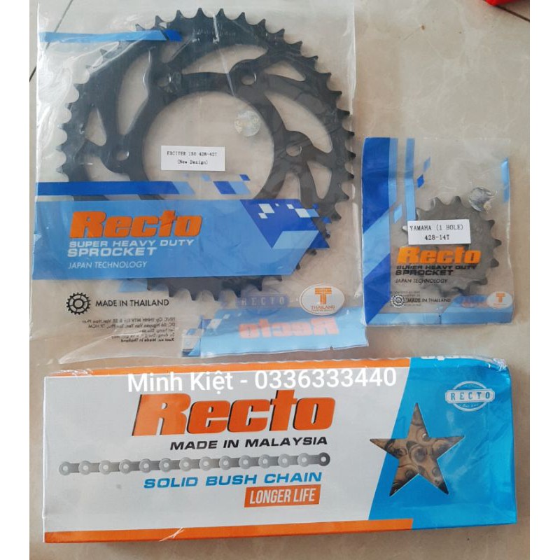 Nhông Sên Dĩa RECTO Cho Ex150/Ex135 /Winner / Winner X/ Sonic/ Raider FI/ Satria/ Sirius - CHẤT LƯỢNG - UY TÍN