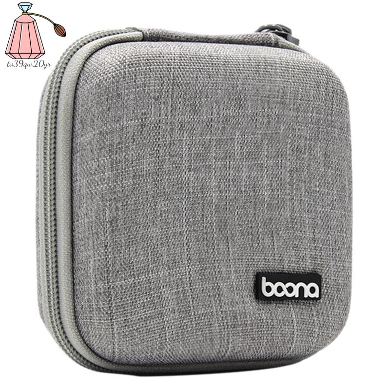 Túi đựng cáp sạc dự phòng màu đen đa năng mang đi du lịch tiện lợi cho Macbook Air/Pro