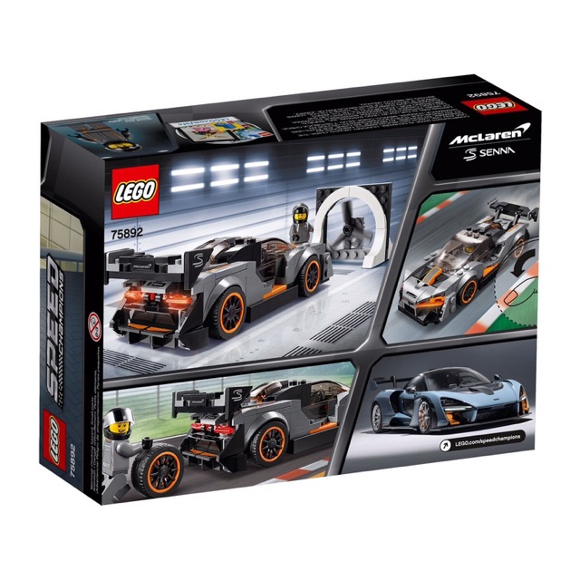 [HÀNG CÓ SẴN] Lego UNIK BRICK 75892 McLaren Senna - Xe đua xám trong Speed Champions - Những nhà vô địch tốc độ