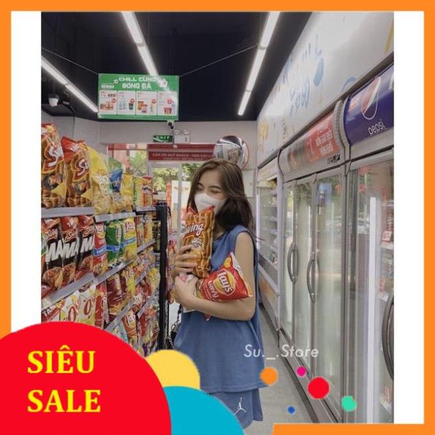 💃 Bộ Quần Đùi Áo 3 Lỗ JORDAN, Set Áo Sát Nách Quần Xẻ Vạt 3 Màu X041