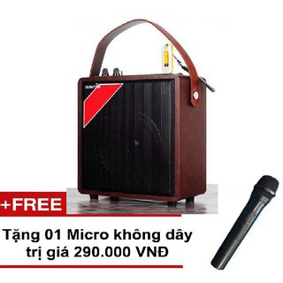 Loa Karaoke Bluetooth Zansong A061 Mini Tặng Kèm Mic Không Dây