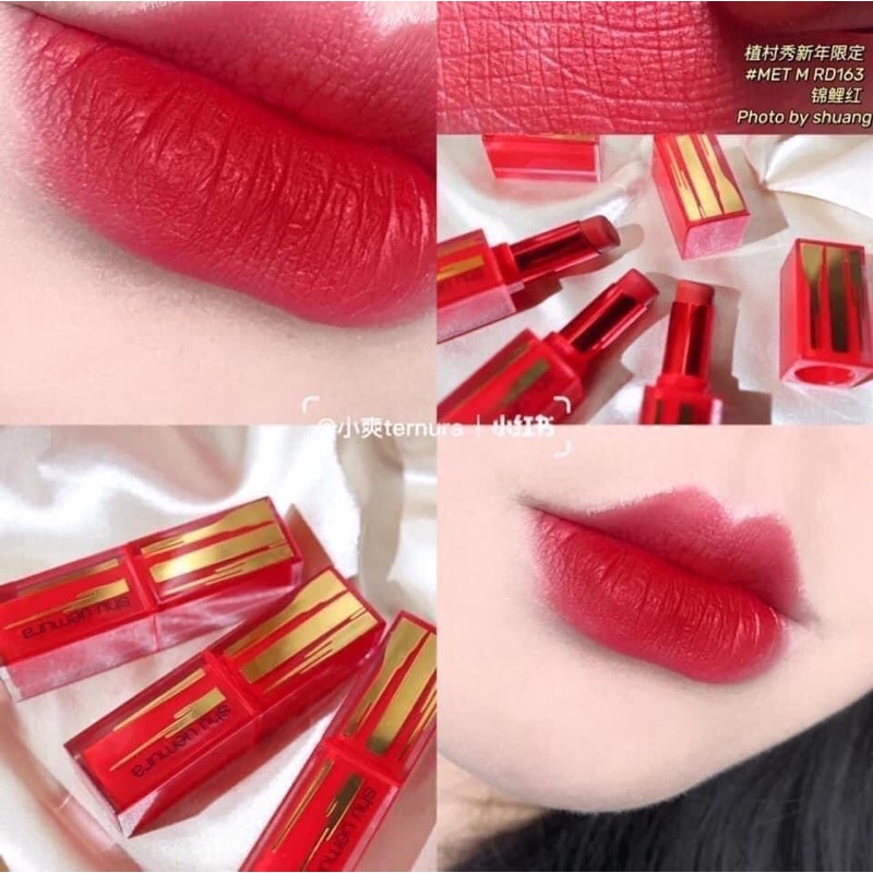 SON SHU UEMURA ROUGE LIMITED EDITION IRON REDS MRD 163 đỏ thuần vỏ đỏ