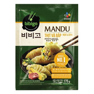 E - Bánh Xếp Mandu Bibigo Nhân Thịt Và Bắp 175G - CHỈ SHIP HỒ CHÍ MINH