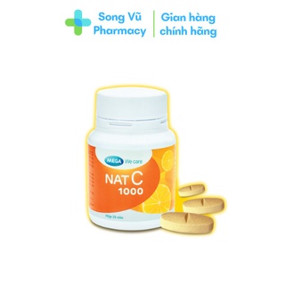 Nat c 1000 hộp 30 - 60 viên uống vitamin c natc 1000mg - mega we care