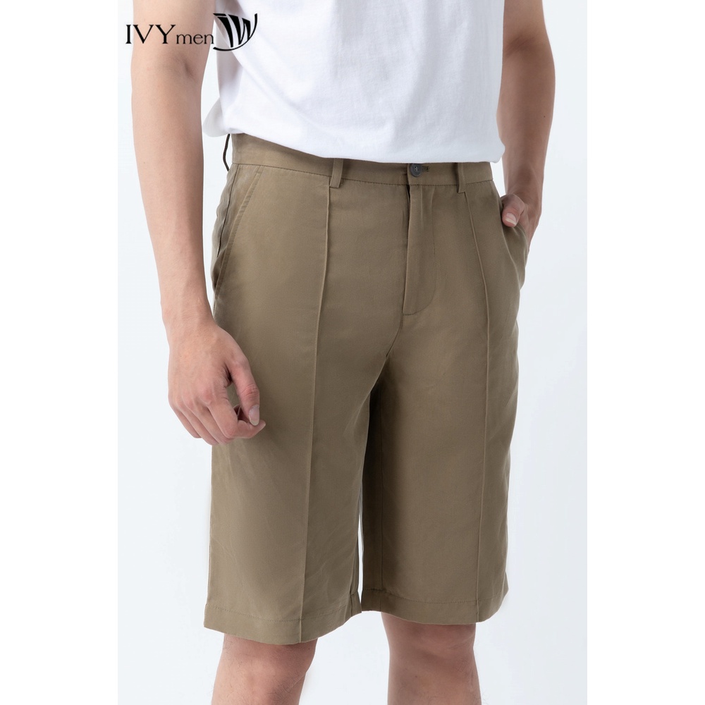 Quần lửng nam vải phối sợi Tencel IVY moda MS 21E3001