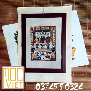 Tranh Đông Hồ Táo quân - 26x36 cm - Tranh Khung