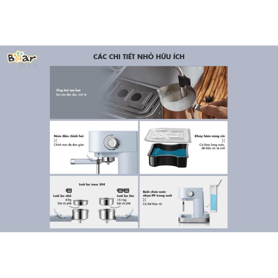 Máy pha cà phê mini Espresso Bear KFJ-A15L1 , máy ép pha chế cafe gia đình và buôn bán, bảo hành 18 tháng