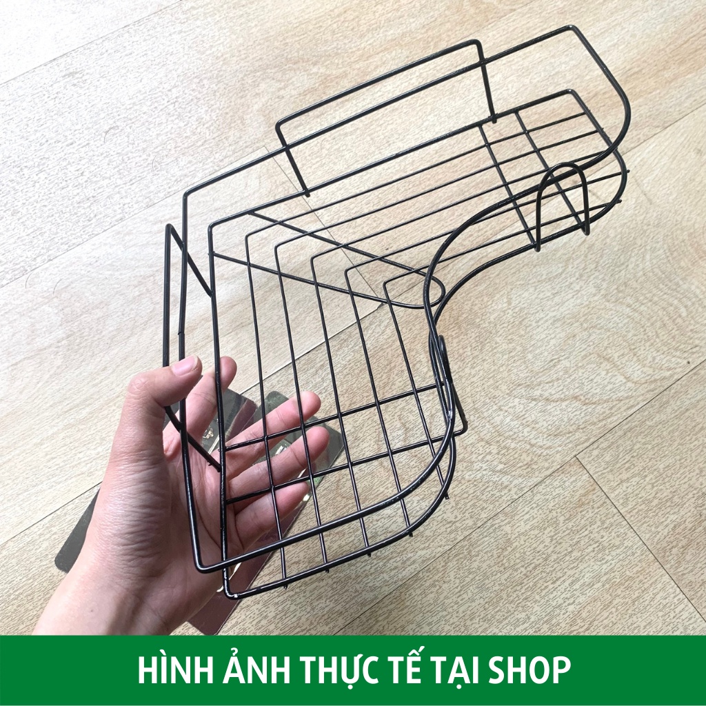 Kệ góc tường nhà tắm tam giác dán tường sơn tĩnh điện miếng dán tường chắc chắn