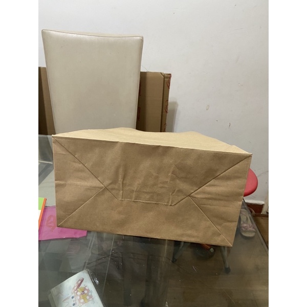 100 Túi giấy đựng bánh mì pháp, đựng bánh mì sừng trâu, các loại bánh ngọt,nâu trơn/ Kích thước: 31x17x40
