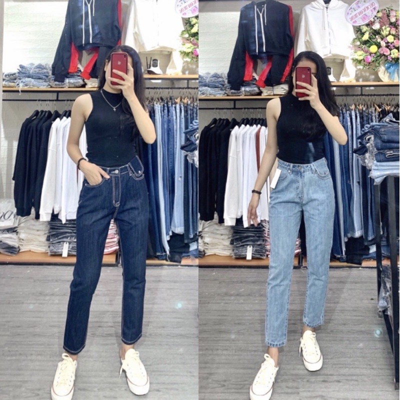 QUẦN JEANS BOY NẮP TÚI ASOS LƯNG CAO SIÊU ĐẸP