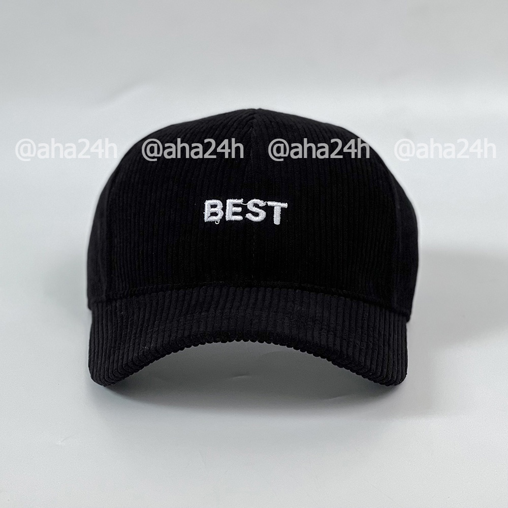 Mũ lưỡi trai nam nữ thêu chữ BEST chất nhung tăm phong cách nón kết thời trang AH1630