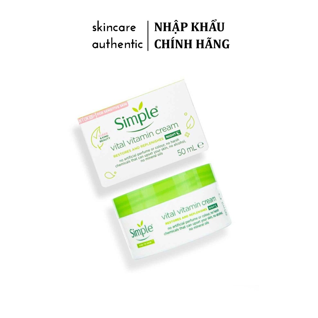 Kem Dưỡng Ban Đêm Simple Vital Vitamin Cream 50ml