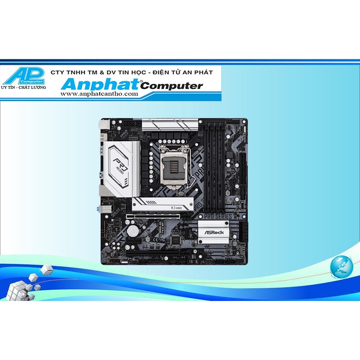 Bo mạch chủ Main ASROCK B560M PRO4 Intel B560/Socket 1200/m-ATX/4 khe Ram DDR4 - Hàng chính hãng - Bảo hành 36 tháng