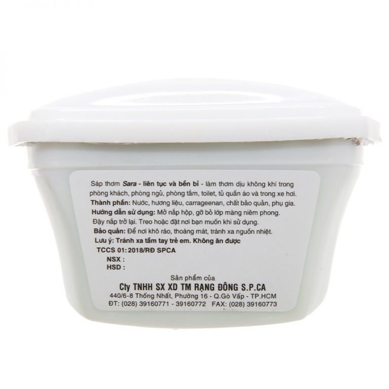Sáp Thơm khử mùi đa năng SARA 125g Giúp Khử Mùi, Làm Thơm Phòng, Tủ Quần Áo, Nhà Vệ Sinh, Xe Ô Tô Nhanh Chóng