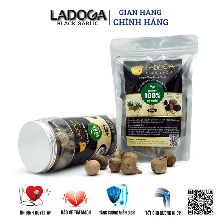Tỏi đen LADOGA, tỏi đen cô đơn lên men tự nhiên 60 ngày theo công nghệ Nhật Bản đóng 250g và 500g - TỐT CHO SỨC KHỎE | BigBuy360 - bigbuy360.vn