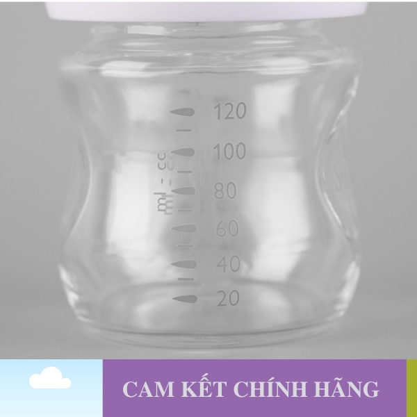 Bình sữa Philips Avent thủy tinh 120ml Natural Cổ Rộng Chống Đầy Hơi Chống Sặc - 1 Đổi 1 Nếu Lỗi NSX