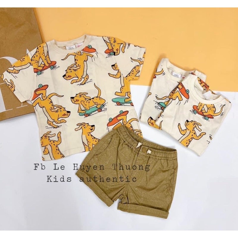 quần short vải kaki Zara bé trai săn sale