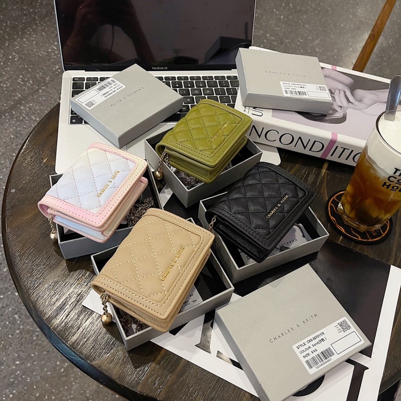 Ví Cnk mini trần trám kèm dây đeo chéo