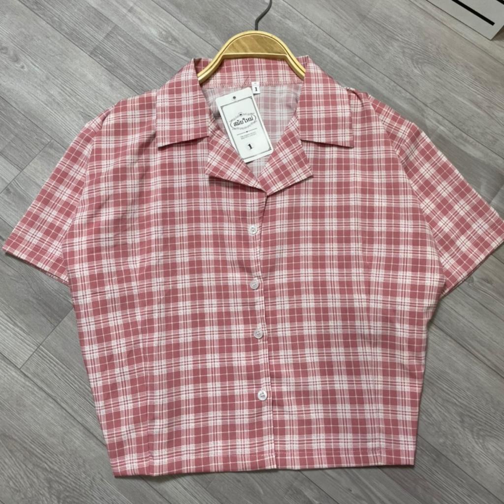 Áo Sơ Mi Nữ Phom croptop Bigsize(60kg đến 95kg),Áo sơ mi sọc caro kẻ nữ mã AK1