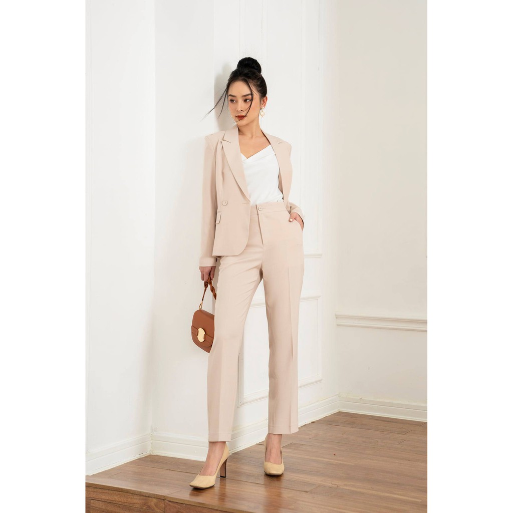 AMELIE Áo vest cổ ve túi cơi 2 khuy bọc by Amelie | BigBuy360 - bigbuy360.vn